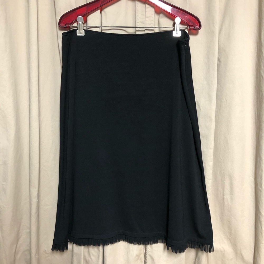 Michele Black Short Skirt Lace Trim